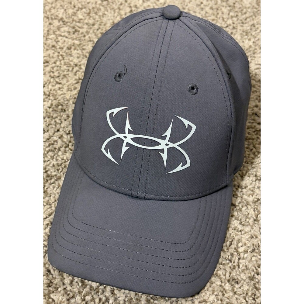 Men's Gray Under Armour Gray Logo Hat, Adjustable Back